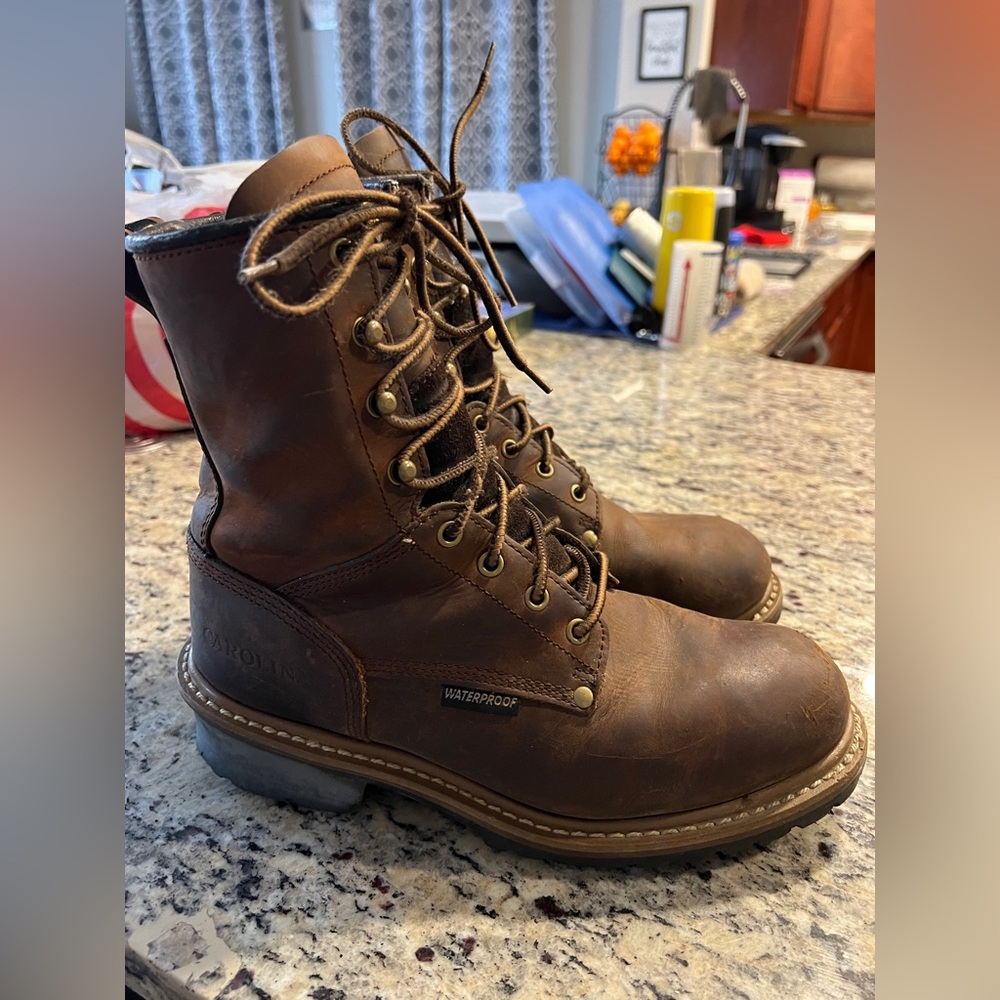 Carolina 8” Elm Logger Waterproof Boot Size 9.5 4e - image 1